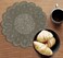 Light & Lightnrpo Round Scalloped Beaded Charger Placemats Handmade Decorative Table Placemats for Dining Table Holiday Wedding Party Kitchen Home Dcor Handcrafted by Artisans 13 Inch Gunmetal