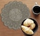Light & Lightnrpo Round Scalloped Beaded Charger Placemats Handmade Decorative Table Placemats for Dining Table Holiday Wedding Party Kitchen Home Dcor Handcrafted by Artisans 13 Inch Gunmetal