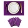 Home Brilliant Placemats Set of 6 Heat Resistant Dining Table Place Mats for Kitchen Table 13 x 19 inches Purple