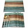 Vandarllin St Patricks Day Placemats Set of 4 Teal Green Brown Retro Rustic Wood Texture Cotton Line Heat Resistant Table Mats Washable NonSlip Mats Decor For Kitchen Dining Spring Holiday Party18x12