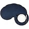 WAZAIGUR Round Placemats Set of 6 Woven Vinyl Easy to Clean Heat Resistant Kitchen Table Mats 15 InchNavy Blue 6