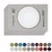 K KEVIN Kevin Textile Faux Linen Heat Resistant Placemats for Dining Table Set of 4 Easy to Clean AntiSlip Place Mats 13 x 19 Grey White