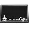 Potchen Coffee Bar Mat 18 x 12 Inch Stylish Service Bar Mat with 1 cm Thick Non Slip Spills Pad for Coffee Machine Station Accessories Countertop or KitchenBlack