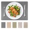 DASCO Andie Home Rectangle Placemats for Kitchen Table and Dining Room 6Piece Set HeatResistant and Surface Washable Placemat Charcoal Gray 17X12