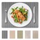 DASCO Andie Home Rectangle Placemats for Kitchen Table and Dining Room 6Piece Set HeatResistant and Surface Washable Placemat Charcoal Gray 17X12