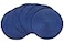 HODJOY Placemats Round Placemats for Dining Table Washable Woven NonSlip Placemats for Thanksgiving 15inch Set of 6 Nautical Blue