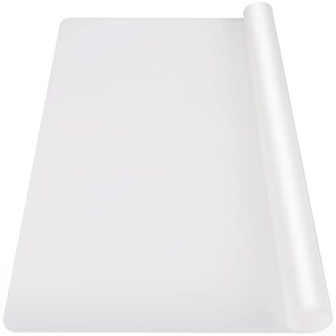 Ewen 394x235in 2mm Extra Large Silicone Mat Thick Heat Resistant Placemat Silicone Mats for Kitchen Counter Bar Workbench Table Protector Cover Pad for Air Fryer Coffee Maker Stove Translucent