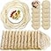 Sieral 24 Set 15 Inch Round Pressed Vinyl Placemats Hollow Out Rose Placemat Set Metallic Slip Resistant Place Mat Coaster Including Place Mats and Coasters for Wedding Dining Kitchen Gold