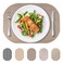DASCO Andie Home Oval Placemats for Kitchen Table and Dining Room 6Piece Set HeatResistant and Surface Washable Placemat Mocha Medium Brown 17x12