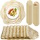 Sieral 48 Set 15 Inch Round Pressed Vinyl Placemats Hollow Out Rose Placemat Set Metallic Slip Resistant Place Mat Coaster Including Place Mats and Coasters for Wedding Dining Kitchen Gold