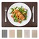 DASCO Andie Home Rectangle Placemats for Kitchen Table and Dining Room 6Piece Set HeatResistant and Surface Washable Placemat Espresso Dark Brown 17x12