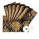 Loom and Mill Luxury Chenille Placemats Set of 6 Classic Damask Jacquard Table Place Mats for Dining Table Kitchen Halloween Holiday Banquet Decoration DoubleLayer Dining Table Mats12x18 Black