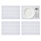 Portmeirion Pimpernel Eclipse Storm Grey Placemats Set of 4 157 x 117 Elegant 5mm CorkBacked Dining Mats with Heat Stain Resistant Lacquer Finish Durable Protective Table Accessories