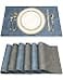 SUEH DESIGN Leather Placemats Set of 6 Reversible Table Mats Heat Resistant Waterproof NoSlip Place Mats for Dining Table Kitchen Parties