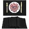 Sieral 12 Set Cloth Placemats Rectangle Dining Table Placemat Bulk 13 x 19 Inch Machine Washable Heat Resistant Cotton Linen Table Mats for Wedding Birthday Party SuppliesBlack
