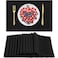Sieral 12 Set Cloth Placemats Rectangle Dining Table Placemat Bulk 13 x 19 Inch Machine Washable Heat Resistant Cotton Linen Table Mats for Wedding Birthday Party SuppliesBlack