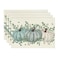 Artoid Mode Pumpkins Eucalyptus Leaves Fall Placemats Set of 4 12x18 Inch Autumn Thanksgiving Holiday Table Mats for Party Kitchen Dining Decoration