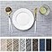 LEXMORE Placemats Set of 4 VinylPlastic Woven Place Mats for Kitchen Table IndoorOutdoor Washable Placemat Wipeable Dining Table MatsGray