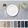 LEXMORE Placemats Set of 4 VinylPlastic Woven Place Mats for Kitchen Table IndoorOutdoor Washable Placemat Wipeable Dining Table MatsGray