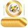 KesaPlan 100PCS Round Gold Placemats 13 Disposable Paper Placemats for Dining Table Mirrored Gold Charger Place Mat for Kitchen Banquet Table Setting Wedding Birthday Dinner Party Decor
