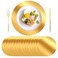 KesaPlan 100PCS Round Gold Placemats 13 Disposable Paper Placemats for Dining Table Mirrored Gold Charger Place Mat for Kitchen Banquet Table Setting Wedding Birthday Dinner Party Decor