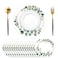 Tarklanda Disposable Paper Placemats 100 Pack Green Eucalyptus Leaves Round Table Mats 137 Inch Perfect for Birthday Baby Shower Party Decoration