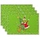 Vohado Green Christmas Placemats for Dinning Room Kitchen Table Merry Christmas Xmas Winter Holiday Party Tablemats Decoration Pack of 4