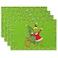 Vohado Green Christmas Placemats for Dinning Room Kitchen Table Merry Christmas Xmas Winter Holiday Party Tablemats Decoration Pack of 4