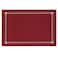 Grelucgo Handmade Hemstitched Polyester Rectangle Table Placemats 12x18 inch Set of 4Cranberry