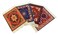 Wovenrugs Turkish Rug Coasters Set of 4 CarpetStyle Drink mats with Fringe NonSlip Backing Decorative Home Accent Dining Accessory