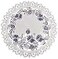 Linens, Art Embroidered Delft Blue Onion Flower Place Mat Doily 16 Inch Round