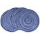 WAZAIGUR RedAPlacematsRound Placemats for Dining Table Set of 4 Woven Heat Resistant NonSlip Kitchen Table Mats Diameter 14 inchBlue