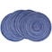 WAZAIGUR RedAPlacematsRound Placemats for Dining Table Set of 4 Woven Heat Resistant NonSlip Kitchen Table Mats Diameter 14 inchBlue