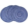 WAZAIGUR RedAPlacematsRound Placemats for Dining Table Set of 4 Woven Heat Resistant NonSlip Kitchen Table Mats Diameter 14 inchBlue
