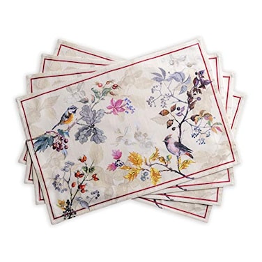 Maison d' Maison d Hermine Placemats Set of 4 100 Cotton Washable Cloth Place Mats Reusable Table Mats for Thanksgiving Christmas Decorations Kitchen Dining Party Wedding Equinoxe Beige 13 x 19