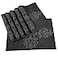 Gugrida Luxury Black Placemats Set of 6 Crossweave Woven Vinyl Placemat for Dining Table Heat Resistant NonSlip Kitchen Table Mats Easy to Clean