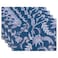KAF Home House and Home Cork Placemats 16 x 12Inch Set of 4 Indigo Batik Floral Print