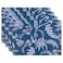KAF Home House and Home Cork Placemats 16 x 12Inch Set of 4 Indigo Batik Floral Print