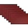 PIGCHCY PlacematsWashable Durable Woven Vinyl Placemats for Dining TableHeat Resistant Plastic Placemats Set of 6 18 x 12 inchesBurgundy Red