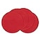 SHACOS Round Placemats Set of 4 Non Slip Washable Place Mats 15 inch Cotton Polyester Braided Placemat for Christmas Home Wedding Party Dining Table Decor Red 4