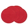 SHACOS Round Placemats Set of 4 Non Slip Washable Place Mats 15 inch Cotton Polyester Braided Placemat for Christmas Home Wedding Party Dining Table Decor Red 4