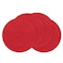 SHACOS Round Placemats Set of 4 Non Slip Washable Place Mats 15 inch Cotton Polyester Braided Placemat for Christmas Home Wedding Party Dining Table Decor Red 4