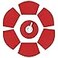SvaTao Round Table Placemats Wedge Shaped Place Mat with Centerpiece Round Mat Table Mats Washable Set of 7 Placemats for Dining TableRed