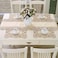 AMZALI Brown Flower Embroidered Stain Resistant Placemats Vinyl Washable Lace Lunchmat Place Mats Home Kitchen Dining Restaurant Table Mats Set of 4