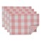 DII Gingham Check Tabletop Collection Pink Placemat Set