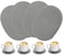 WENFOME 4 Pack Oval Woven Placemats Gray Cotton Rope Braided Placemats with 4 Pack Round Fabric Coasters HeatResistant NonSlip Cotton Table Mats Charger Plates for Table Decoration Gray