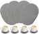 WENFOME 4 Pack Oval Woven Placemats Gray Cotton Rope Braided Placemats with 4 Pack Round Fabric Coasters HeatResistant NonSlip Cotton Table Mats Charger Plates for Table Decoration Gray