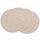 SHACOS Round Braided Placemats 15 inch Set of 4 Boho Woven Washable Kitchen Table Placemats for Home Wedding Party TBeige 4