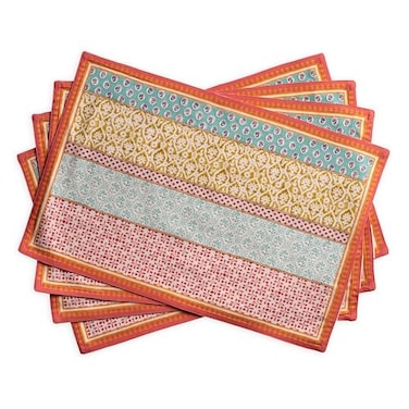 Maison d' Maison d Hermine Placemats Set of 4 100 Cotton Washable Cloth Place Mats Reusable Table Mats for Kitchen Dining Party Wedding Hotel Home Restaurant Spring Summer Provence 13 x 19