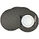 WAZAIGUR Round Placemats Set of 4 Woven Vinyl Easy to Clean Heat Resistant Kitchen Table Mats 15 InchGrey 4